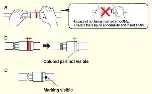 9. Pushing in the pressing-ring